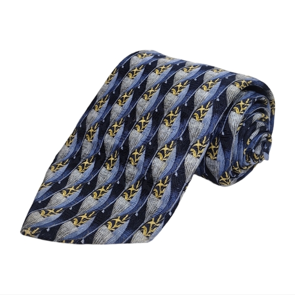 Ermenegildo Zegna Other - Ermenegildo Zegna Men's 100% Silk Leaf Print Design Office Dress Tie